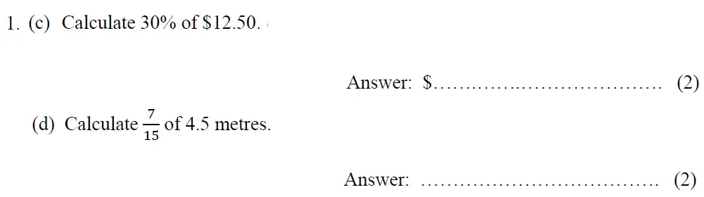 Question 1(c,d) - Tonbridge School - 13 Plus Maths Year 9 Sample B 2023