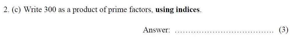 Question 2(c) - Tonbridge School - 13 Plus Maths Year 9 Sample B 2023