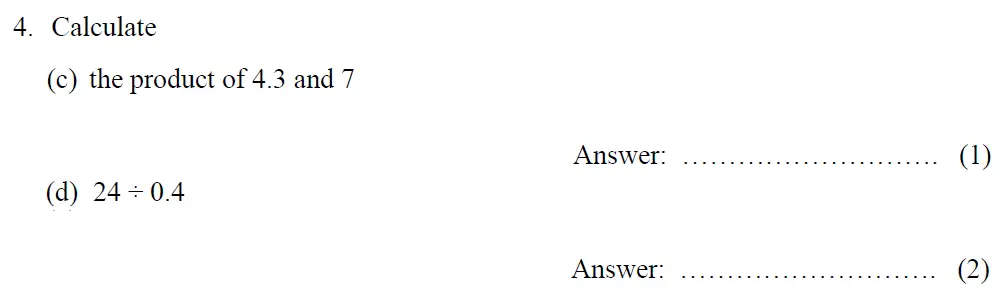 Question 4(c,d) - Tonbridge School - 13 Plus Maths Year 9 Sample B 2023