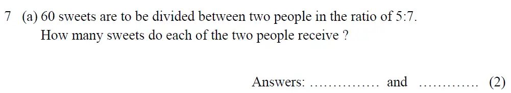 Question 7(a) - Tonbridge School - 13 Plus Maths Year 9 Sample B 2023