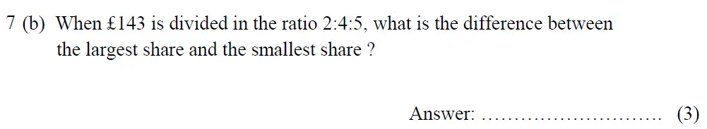 Question 7(b) - Tonbridge School - 13 Plus Maths Year 9 Sample B 2023