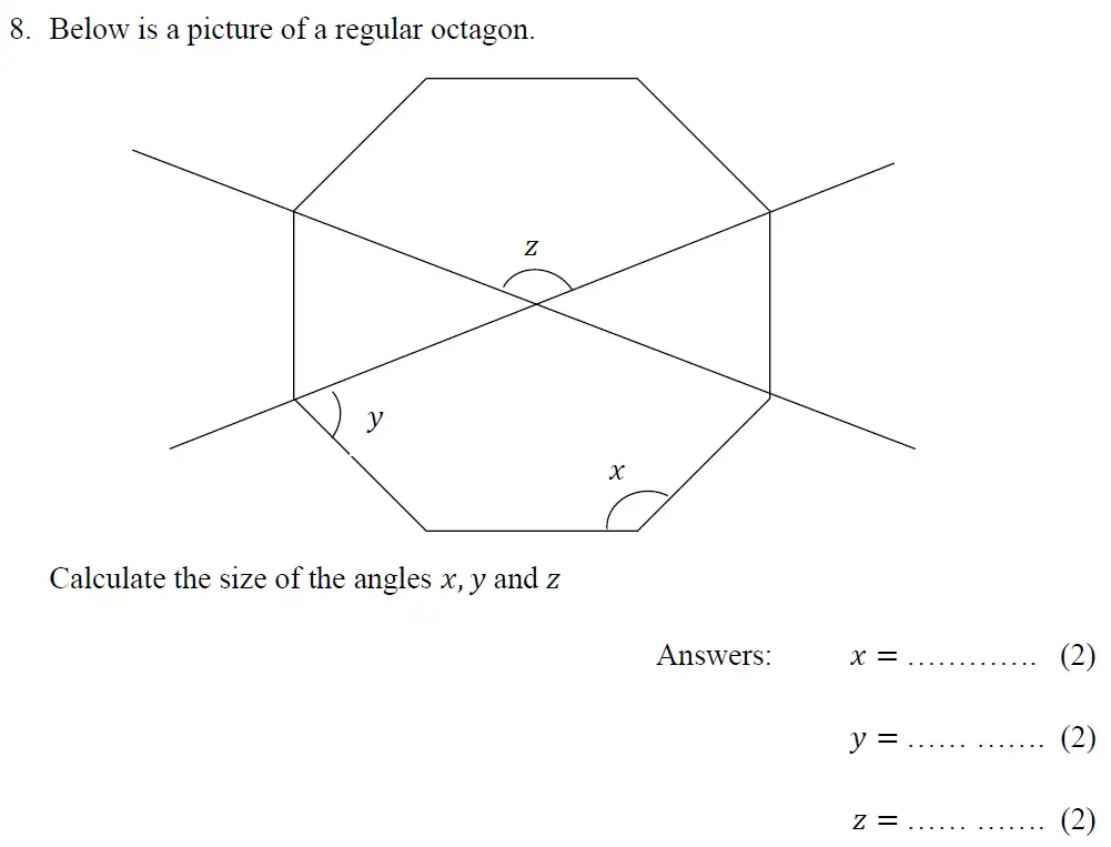 Question 8 - Tonbridge School - 13 Plus Maths Year 9 Sample B 2023