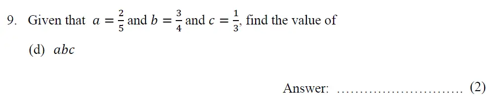 Question 9(d) - Tonbridge School - 13 Plus Maths Year 9 Sample B 2023