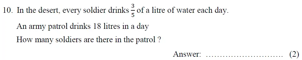 Question 10 - Tonbridge School - 13 Plus Maths Year 9 Sample B 2023