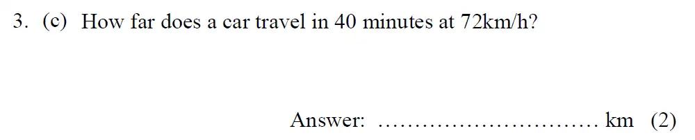 Question 3(c) - Tonbridge School – Year 9 Maths Entrance Exam – Specimen A 2015