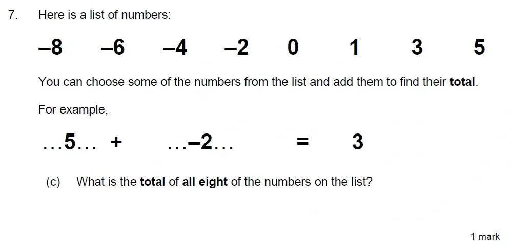 Question 07(c) - Truro School 13 Plus Maths Sample Paper 2026