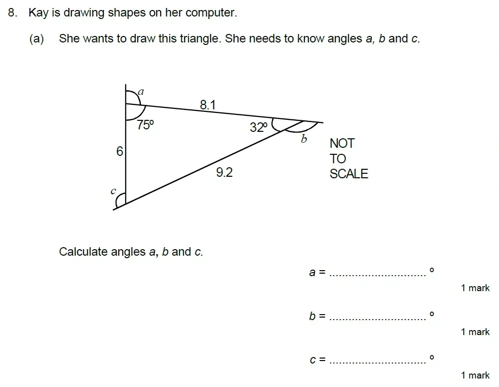 Question 08(a) - Truro School 13 Plus Maths Sample Paper 2026