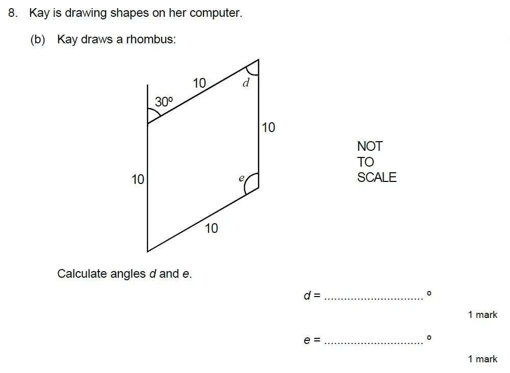 Question 08(b) - Truro School 13 Plus Maths Sample Paper