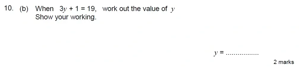 Question 10(b) - Truro School 13 Plus Maths Sample Paper