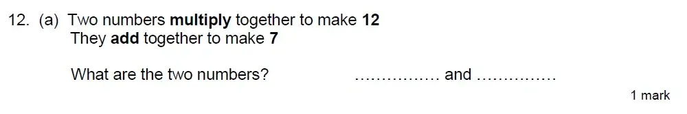 Question 12(a) - Truro School 13 Plus Maths Sample Paper 2026