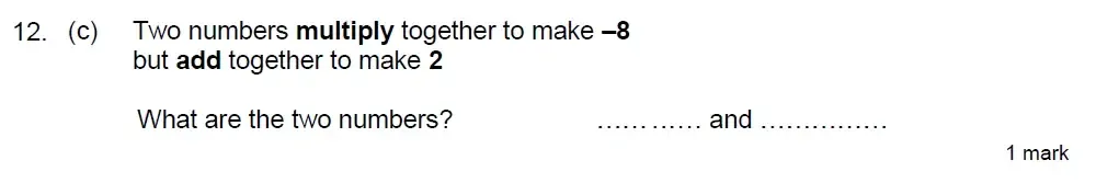Question 12(c) - Truro School 13 Plus Maths Sample Paper 2026