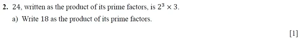 Question 02(a) - Winchester College 13 Plus Maths Entrance Examination 2022
