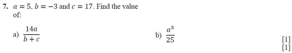 Question 07(a,b) - Winchester College 13 Plus Maths Entrance Examination 2022