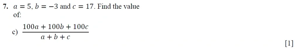 Question 07(c) - Winchester College 13 Plus Maths Entrance Examination 2022