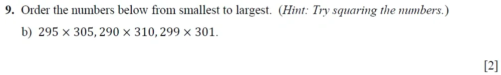 Question 09(b) - Winchester College 13 Plus Maths Entrance Examination 2022