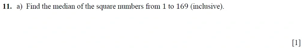 Question 11(a) - Winchester College 13 Plus Maths Entrance Examination 2022