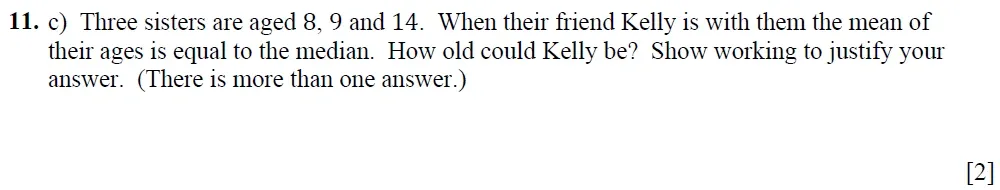 Question 11(c) - Winchester College 13 Plus Maths Entrance Examination 2022