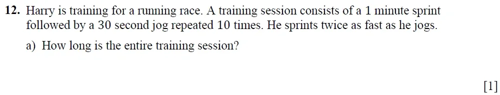 Question 12(a) - Winchester College 13 Plus Maths Entrance Examination 2022