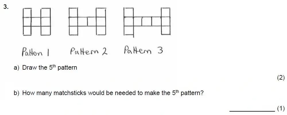 Question 03(a,b) - Benenden School 13 Plus Scholarship Maths Paper 2023