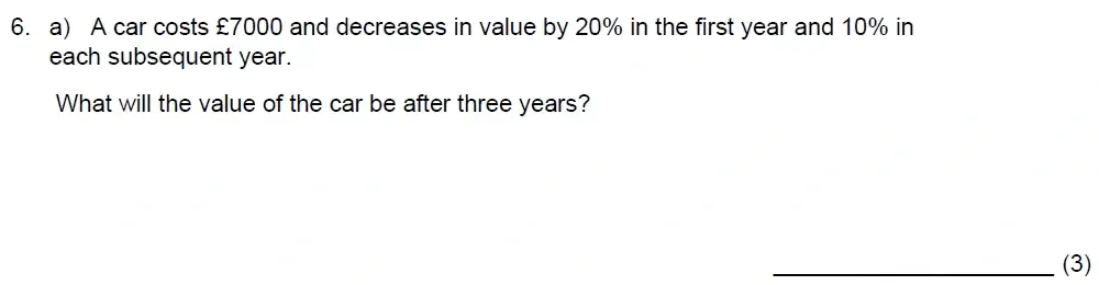Question 06(a) - Benenden School 13 Plus Scholarship Maths Paper 2023