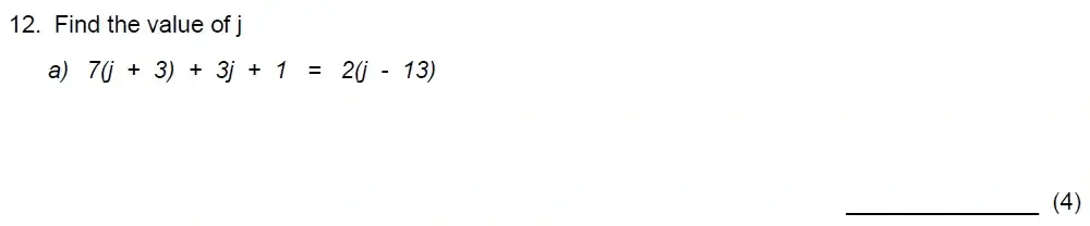 Question 12(a) - Benenden School 13 Plus Scholarship Maths Paper 2023