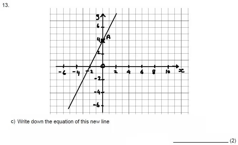 Question 13(c) - Benenden School 13 Plus Scholarship Maths Paper 2023
