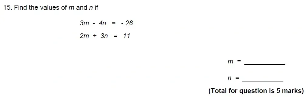 Question 15 - Benenden School 13 Plus Scholarship Maths Paper 2023