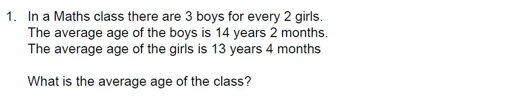 Question 01 - Benenden School 13 Plus Scholarship Maths Paper 2023