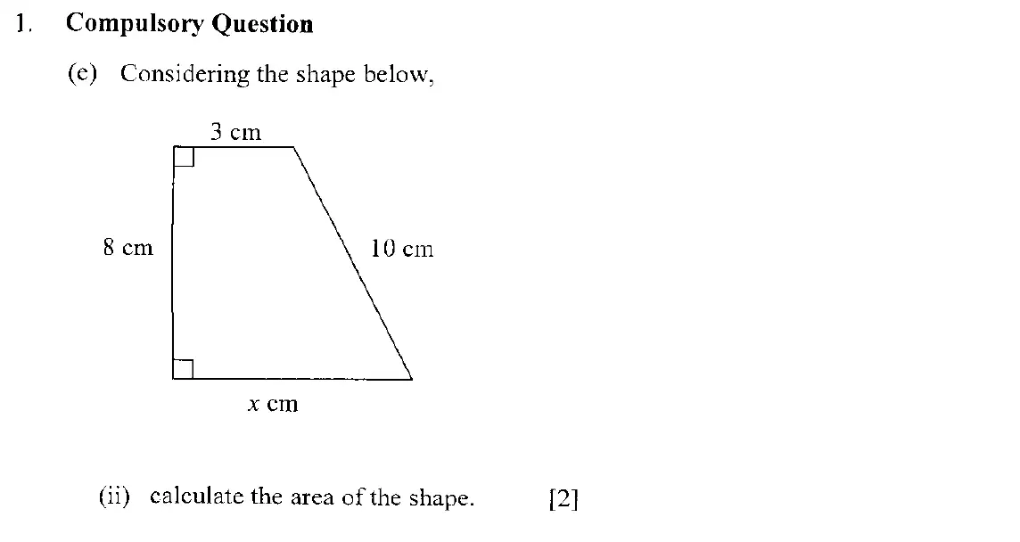 Question 10 - Eton College – 13 Plus Scholarship Exam 2006 – Maths A