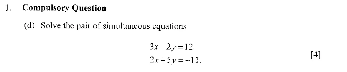 Question 8 - Eton College – 13 Plus Scholarship Exam 2006 – Maths A