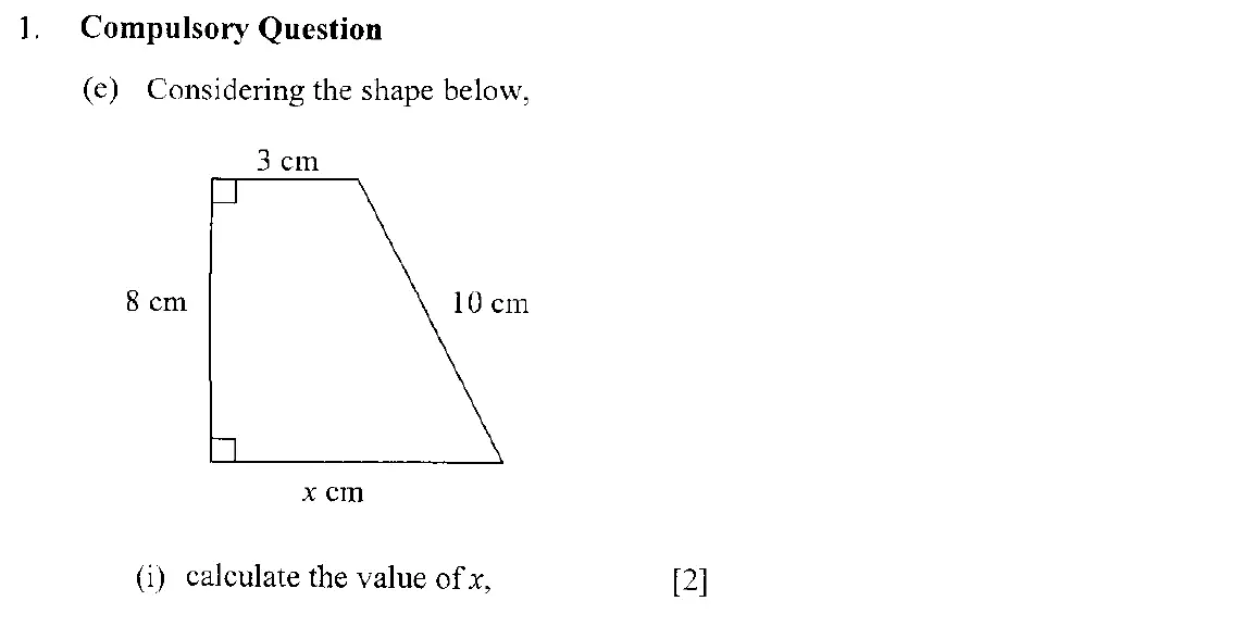 Question 9 - Eton College – 13 Plus Scholarship Exam 2006 – Maths A