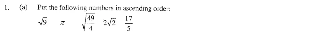 Question 1 - Eton College – 13 Plus Scholarship Exam 2006 – Maths B
