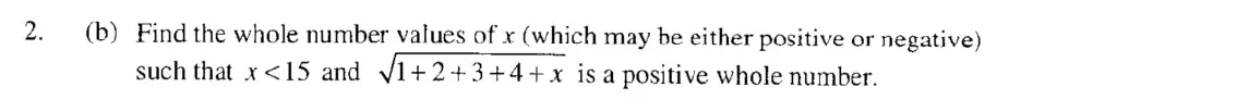 Question 4 - Eton College – 13 Plus Scholarship Exam 2006 – Maths B
