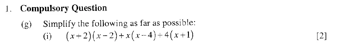 Question 10 - Eton College – 13+ Scholarship Exam 2007 – Maths A