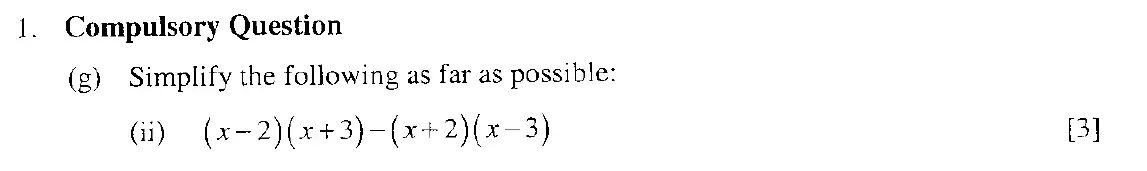Question 11 - Eton College – 13+ Scholarship Exam 2007 – Maths A
