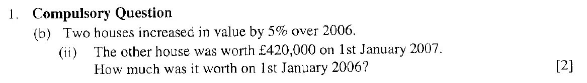 Question 3 - Eton College – 13+ Scholarship Exam 2007 – Maths A