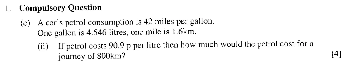Question 7 - Eton College – 13+ Scholarship Exam 2007 – Maths A