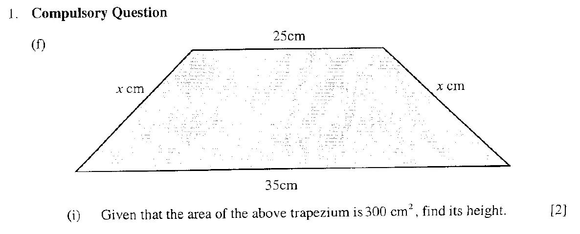 Question 8 - Eton College – 13+ Scholarship Exam 2007 – Maths A
