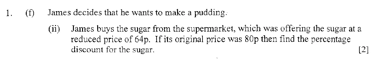 Question 11 - Eton College – 13+ Scholarship Exam 2008 – Maths A