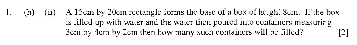 Question 15 - Eton College – 13+ Scholarship Exam 2008 – Maths A