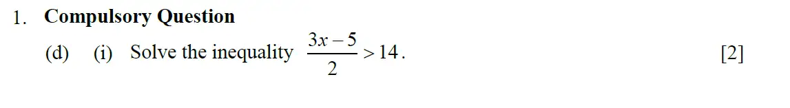 Question 11 - Eton College – 13+ Scholarship Exam 2009 – Maths A