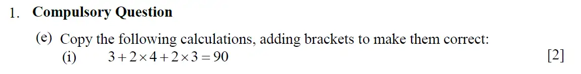 Question 13 - Eton College – 13+ Scholarship Exam 2009 – Maths A