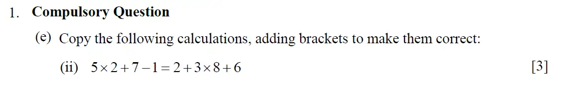 Question 14 - Eton College – 13+ Scholarship Exam 2009 – Maths A