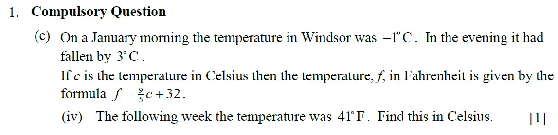 Question 9 - Eton College – 13+ Scholarship Exam 2009 – Maths A