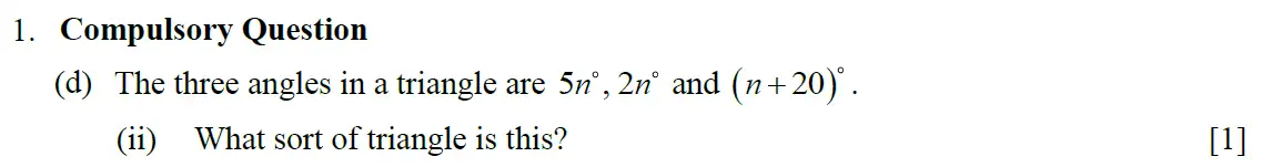 Question 11 - Eton College – 13 Plus Scholarship Exam 2010 – Maths A