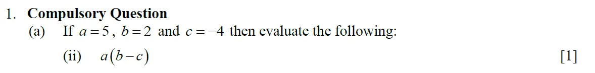 Question 2 - Eton College – 13 Plus Scholarship Exam 2010 – Maths A