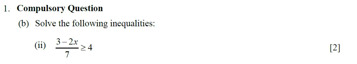 Question 5 - Eton College – 13 Plus Scholarship Exam 2010 – Maths A