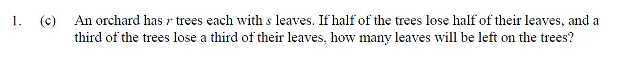 Question 3 - Eton College – 13 Plus Scholarship Exam 2010 – Maths B
