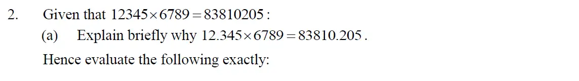 Question 4 - Eton College – 13 Plus Scholarship Exam 2010 – Maths B