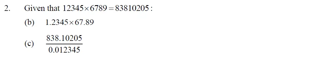 Question 5 - Eton College – 13 Plus Scholarship Exam 2010 – Maths B